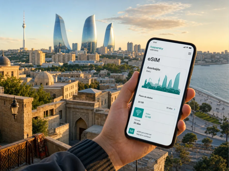 eSIM em Baku: internet móvel no Azerbaijão