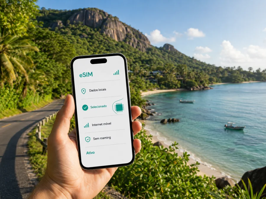 eSIM em Anse Boileau: internet nas Seicheles