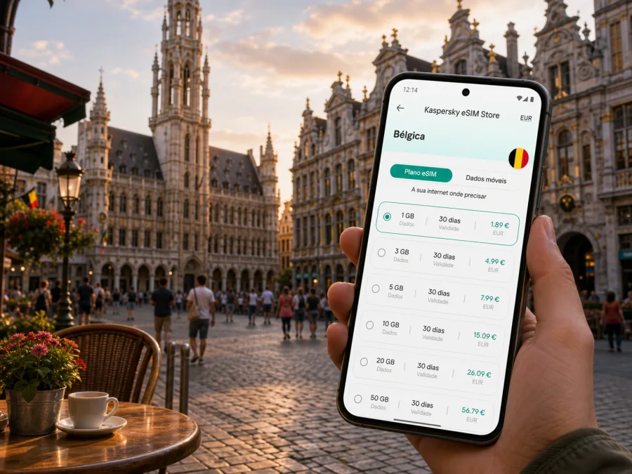 eSIM em Bruxelas: internet móvel na viagem