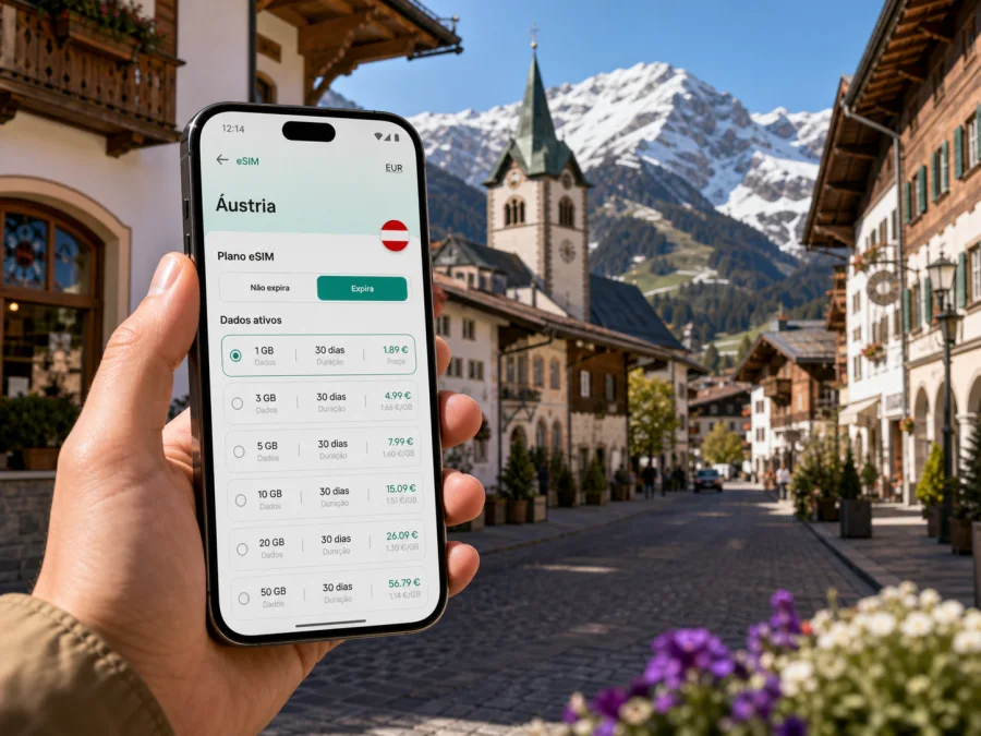 eSIM em Kitzbuhel: internet móvel na Áustria