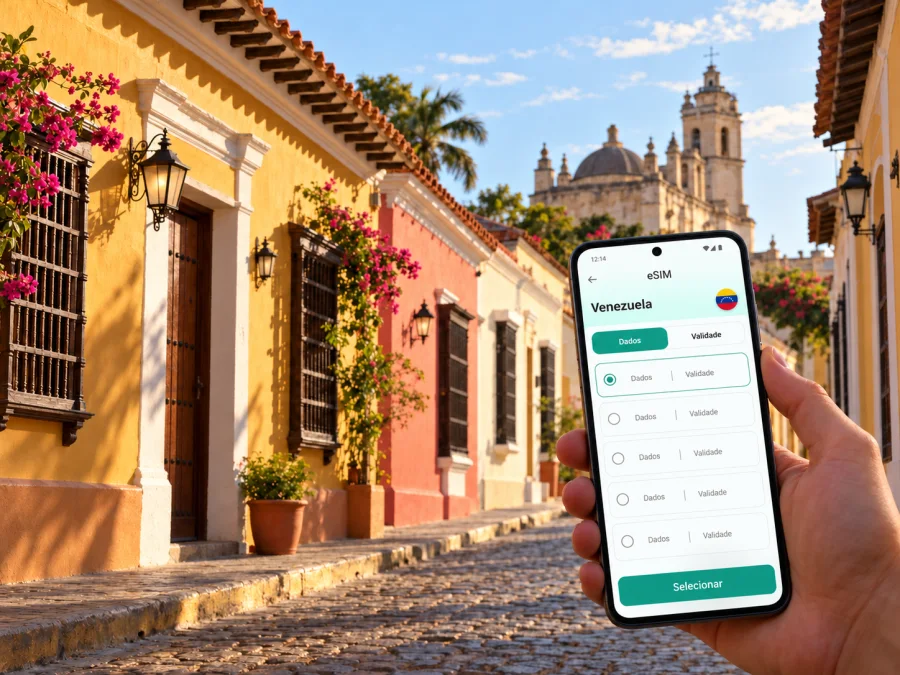 eSIM em Coro: internet móvel na Venezuela