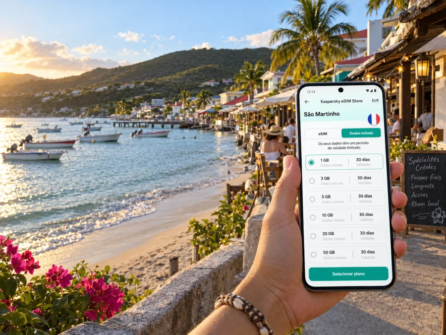 eSIM em Grand Case: internet móvel em São Martinho