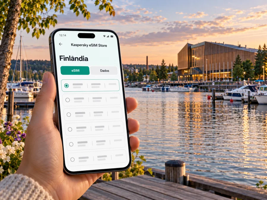 eSIM em Lahti: internet móvel na Finlândia