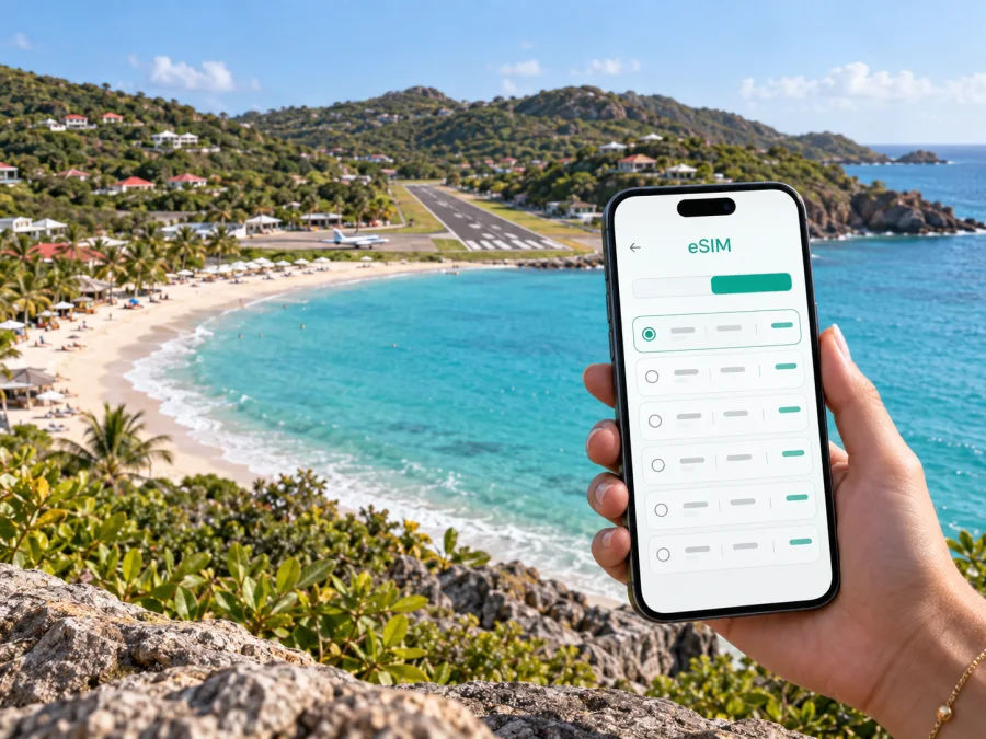 eSIM em Saint Jean, São Bartolomeu: guia de viagem