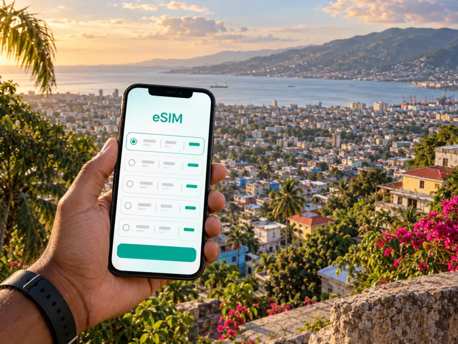 eSIM em Porto Príncipe: internet móvel no Haiti