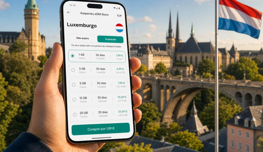 eSIM no Luxemburgo: ligação móvel e internet