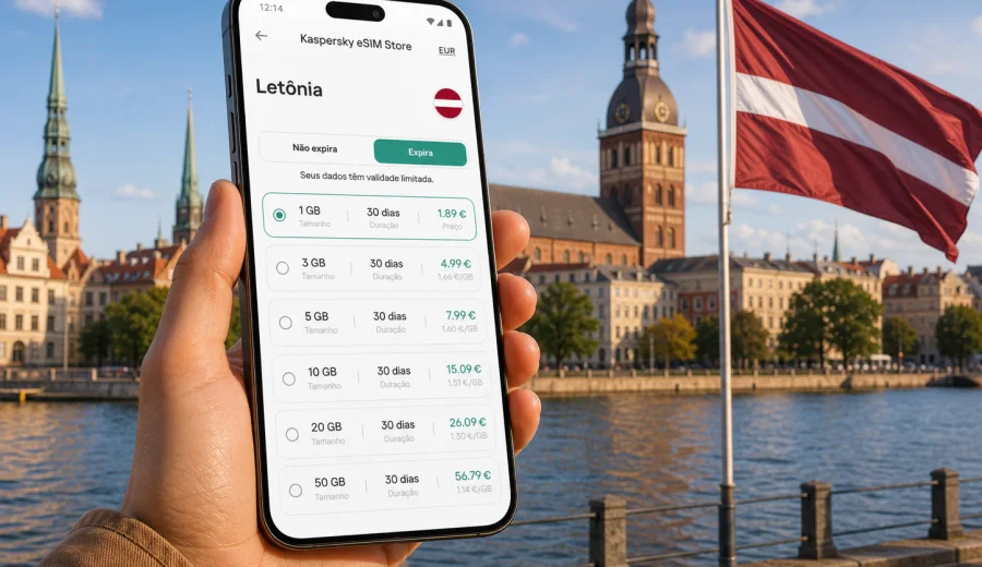 eSIM na Letônia: conexão móvel e internet