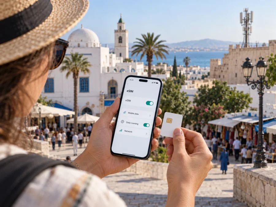 Ooredoo eSIM na Tunísia: ativação e viagem