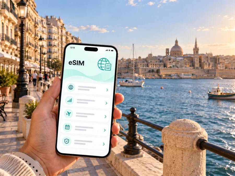 eSIM em Sliema: internet móvel em Malta