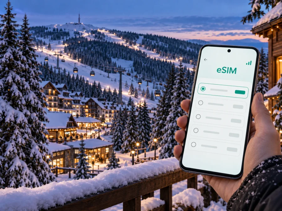 eSIM em Kopaonik: internet móvel para a sua viagem