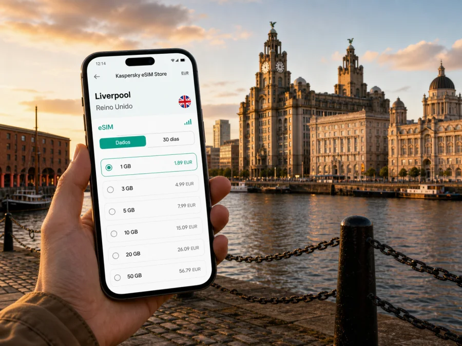 Liverpool eSIM: internet móvel para viajar