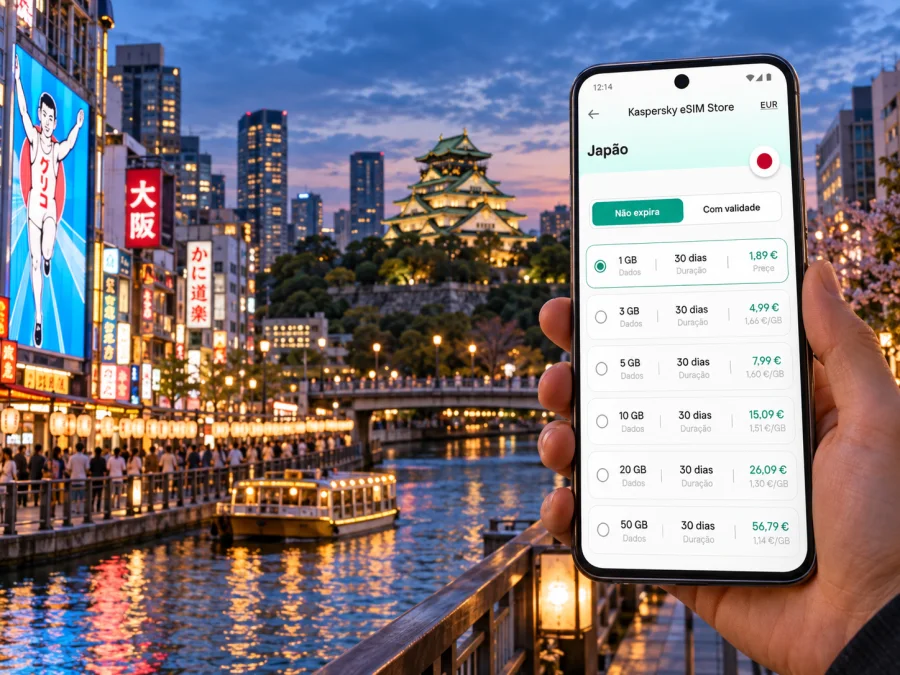 eSIM em Osaka: internet móvel no Japão