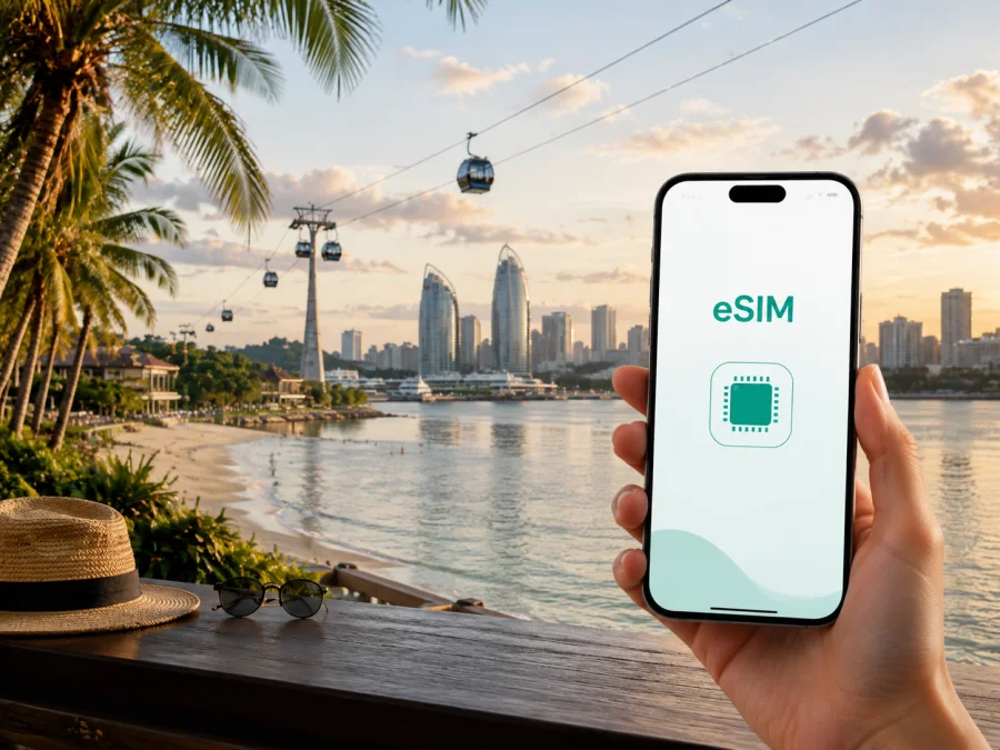 eSIM para Sentosa: internet móvel em Singapura