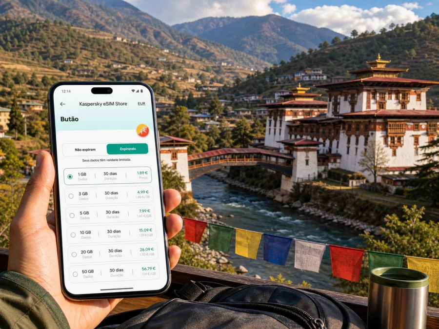 eSIM em Wangdue Phodrang: internet no Butão