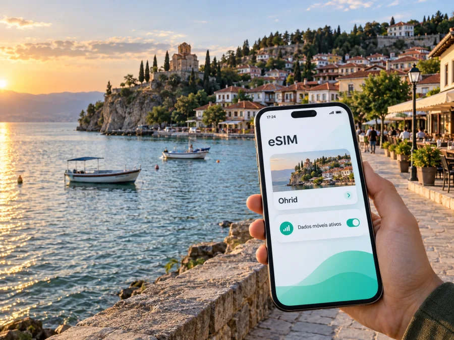 Ohrid eSIM: internet móvel na Macedônia do Norte