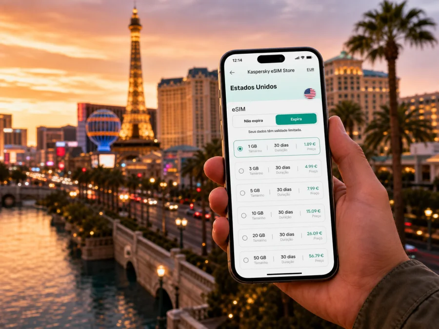 eSIM em Las Vegas: internet móvel para viagem