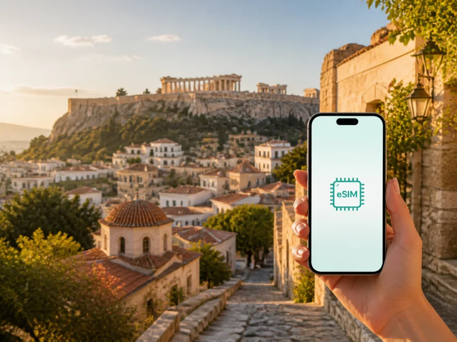 eSIM em Atenas: internet móvel na viagem