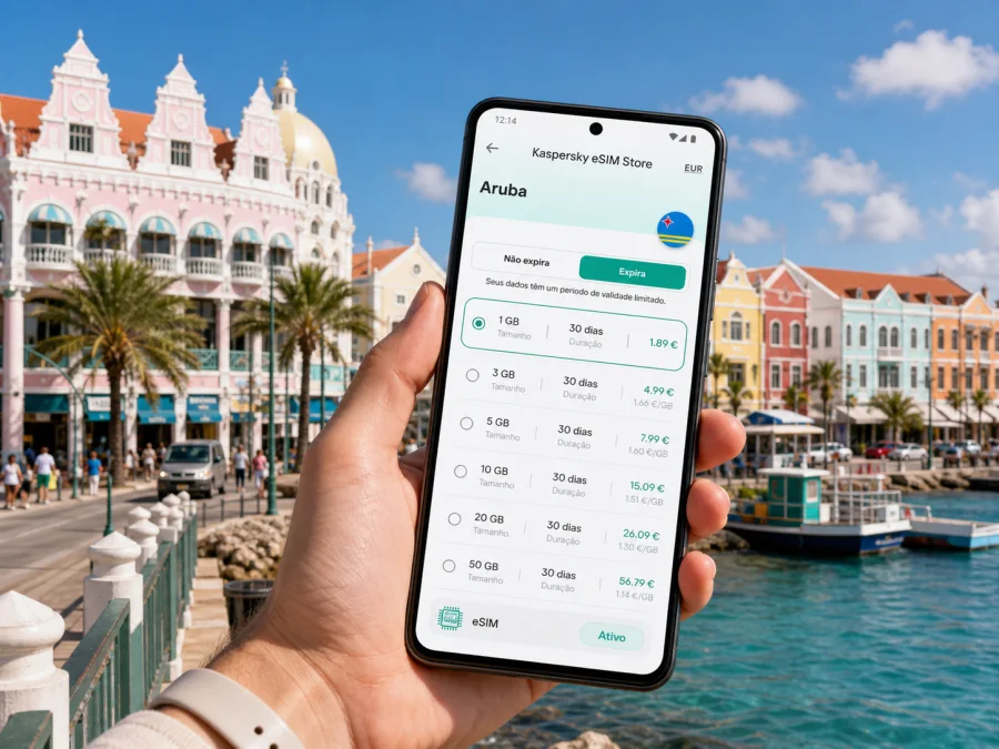Oranjestad eSIM: internet móvel em Aruba