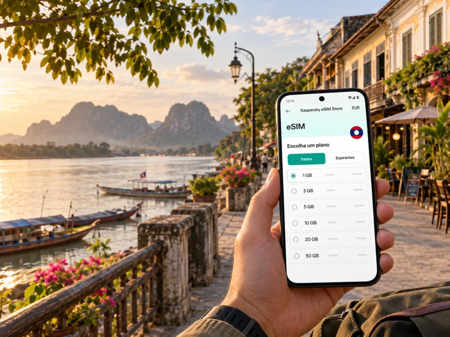 eSIM em Thakhek: internet móvel no Laos
