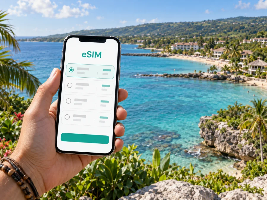eSIM em Runaway Bay: conexão e internet na Jamaica