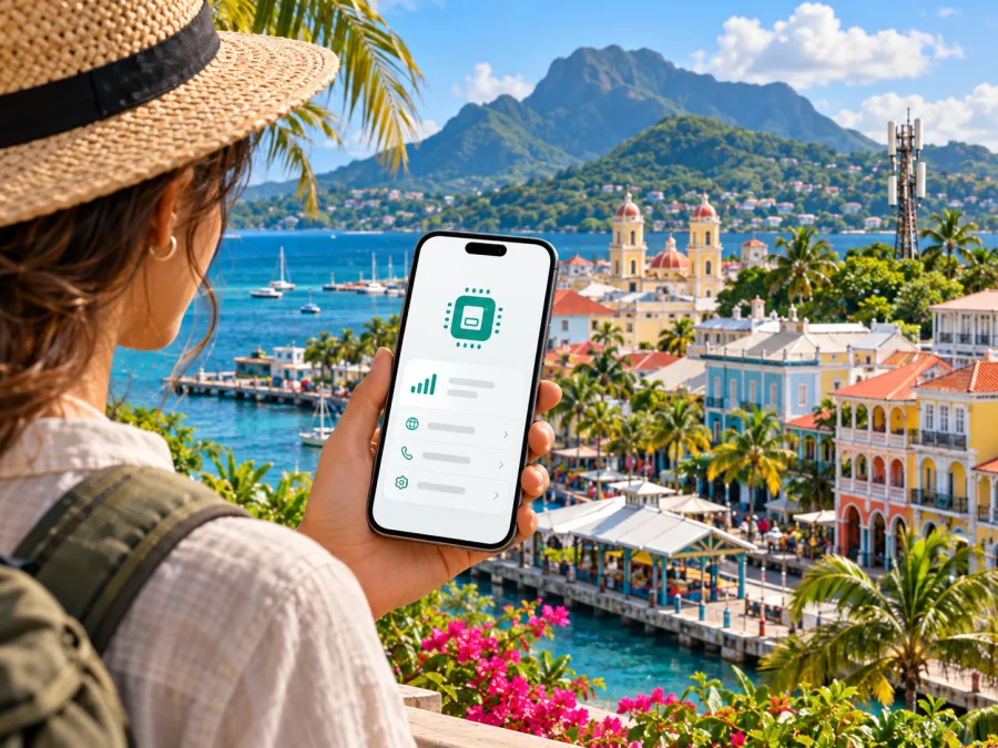 Orange Caraïbe eSIM em Guadalupe: como ativar