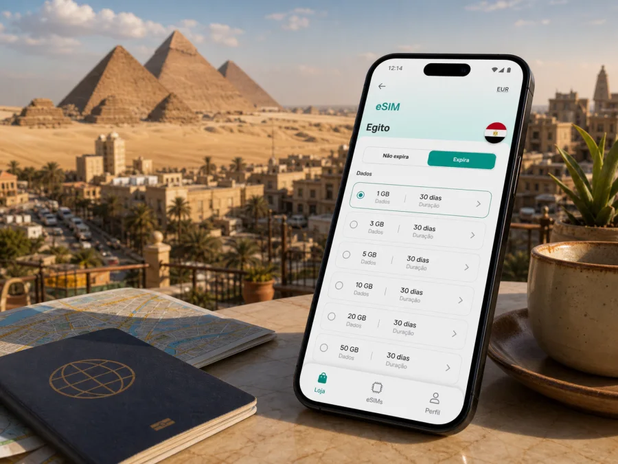 eSIM em Gizé: internet móvel para viagem