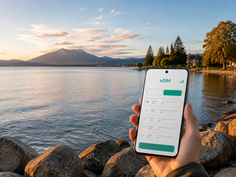 eSIM para Taupo: internet na viagem à Nova Zelândia
