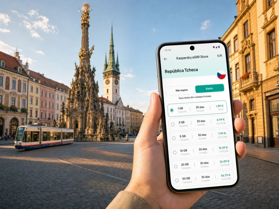 eSIM em Olomouc: internet móvel para viajar
