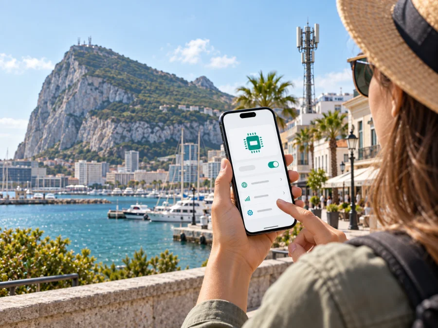 Gibtelecom eSIM em Gibraltar: ativação e viagem