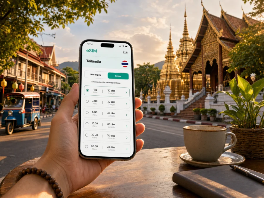 eSIM em Chiang Mai: internet móvel para viagem