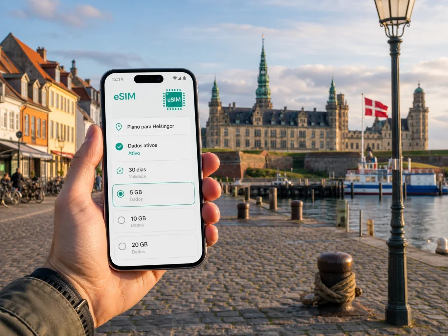 eSIM em Helsingor: internet para viajar