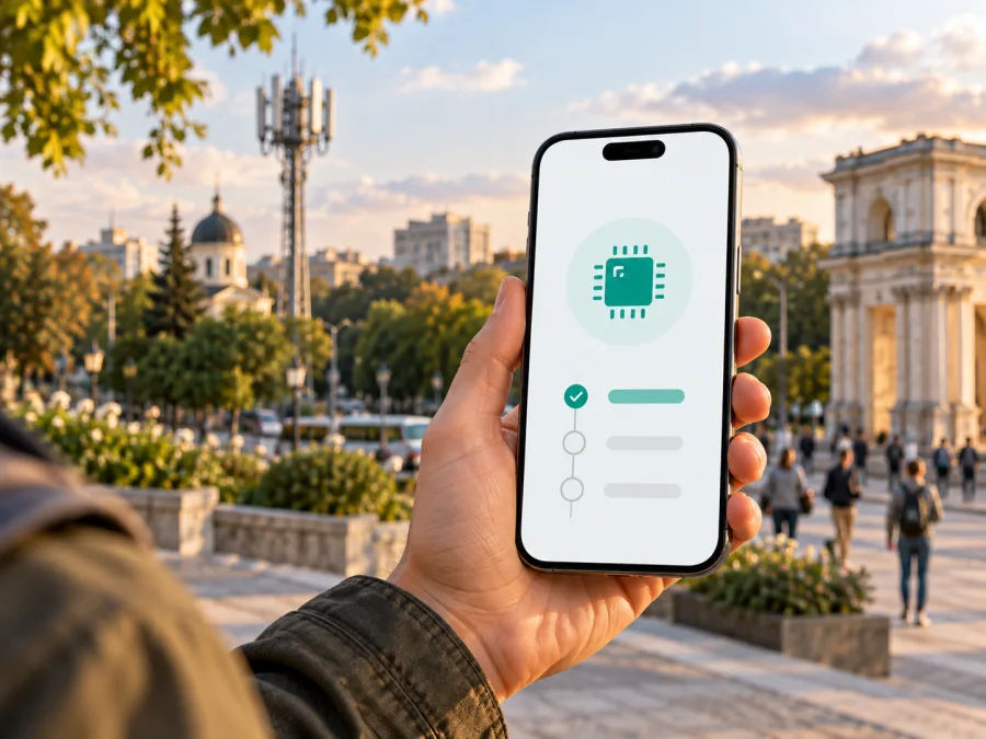 Orange eSIM na Moldávia: ativação e viagem