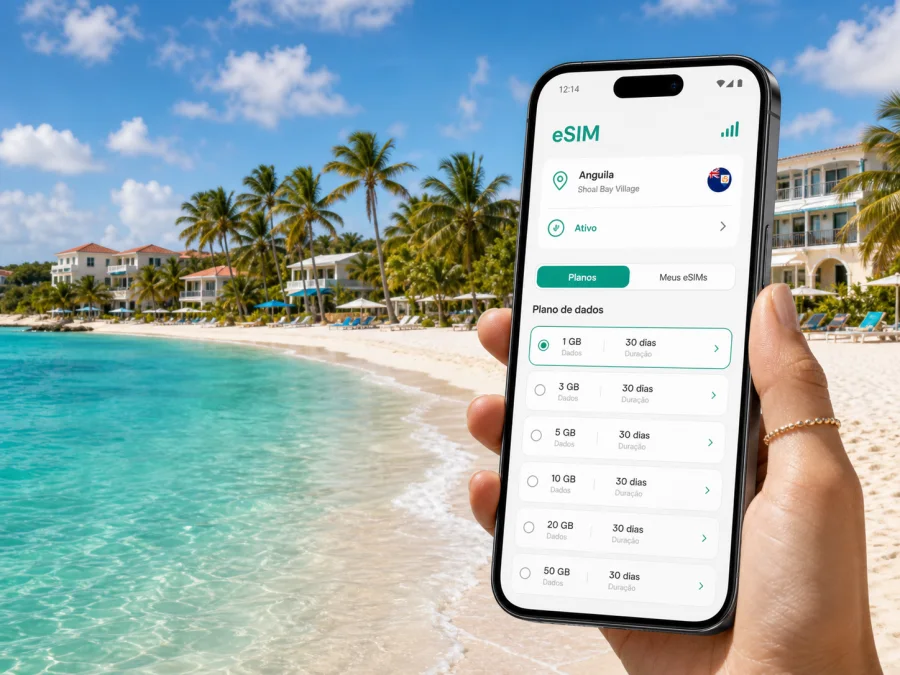 eSIM em Shoal Bay Village: internet em Anguila