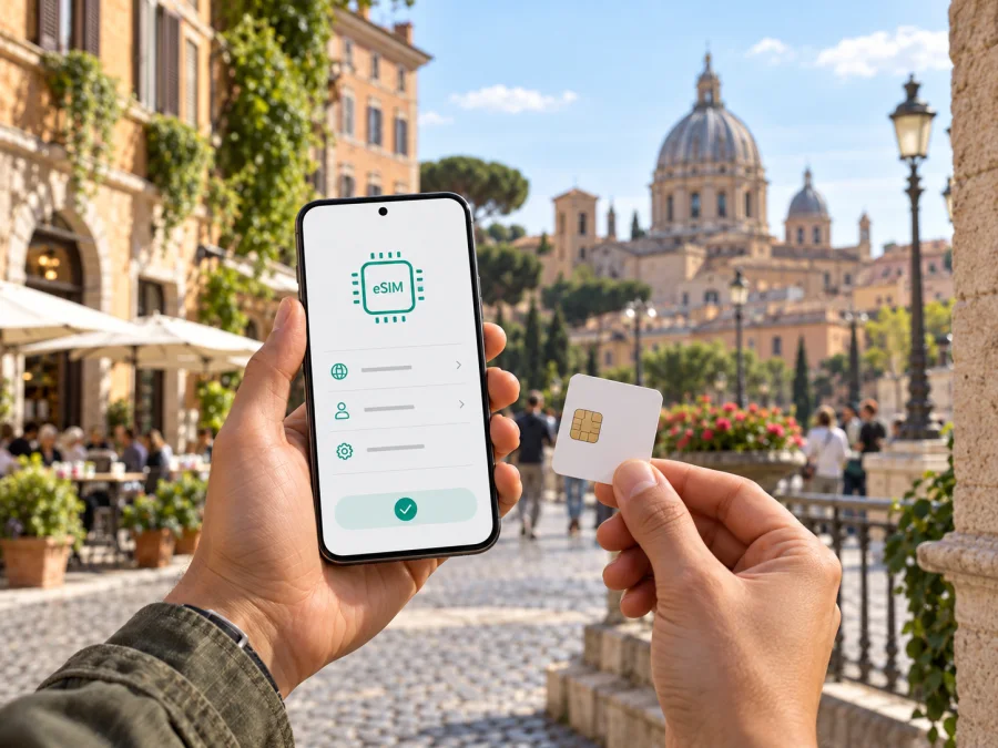 Fastweb + Vodafone eSIM na Itália: ativação