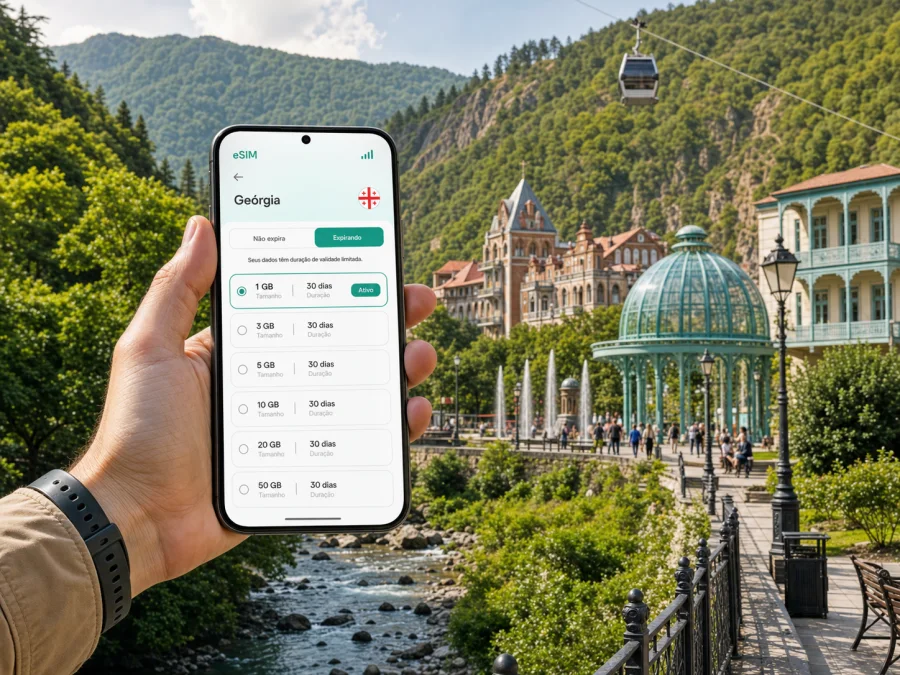 eSIM em Borjomi: internet móvel na cidade