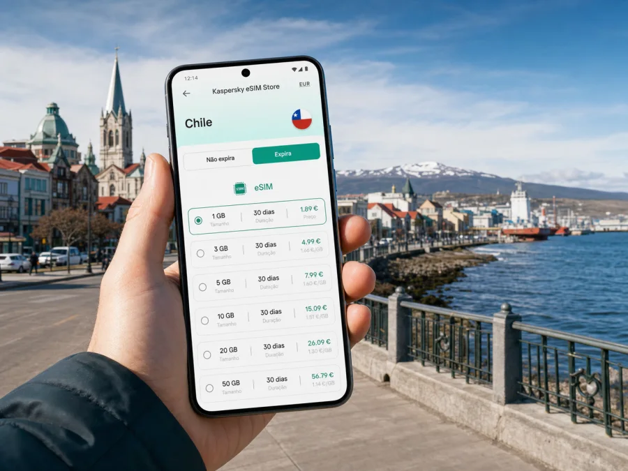 eSIM em Punta Arenas: internet móvel no Chile