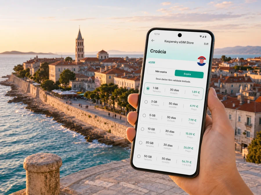 eSIM em Zadar: internet móvel na Croácia