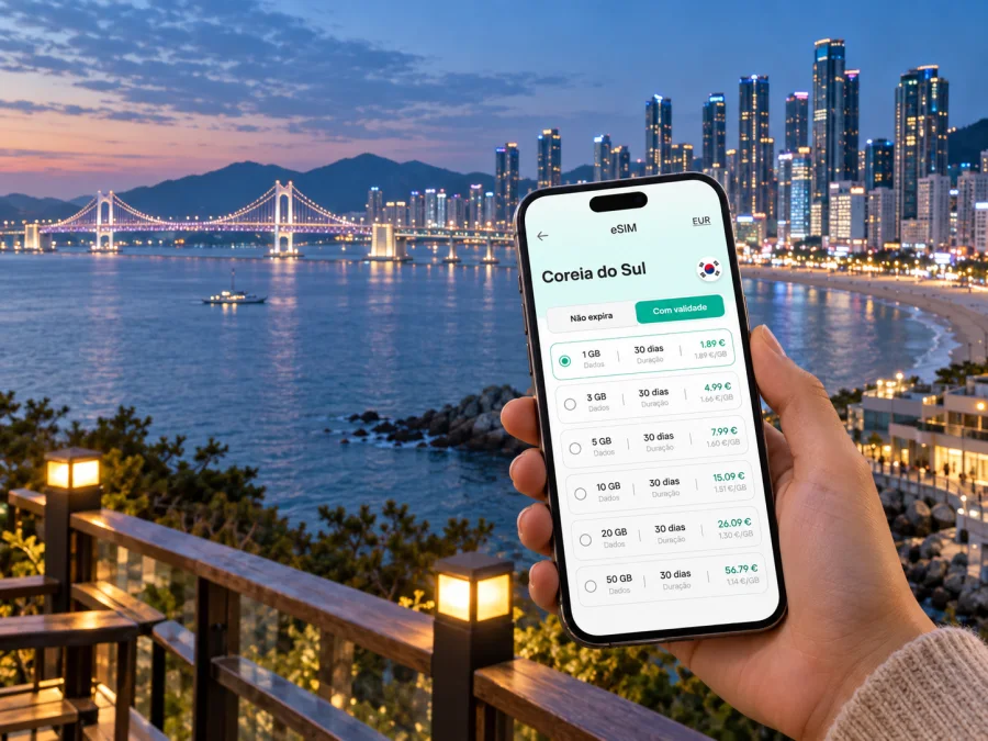 eSIM em Busan: internet móvel na Coreia do Sul