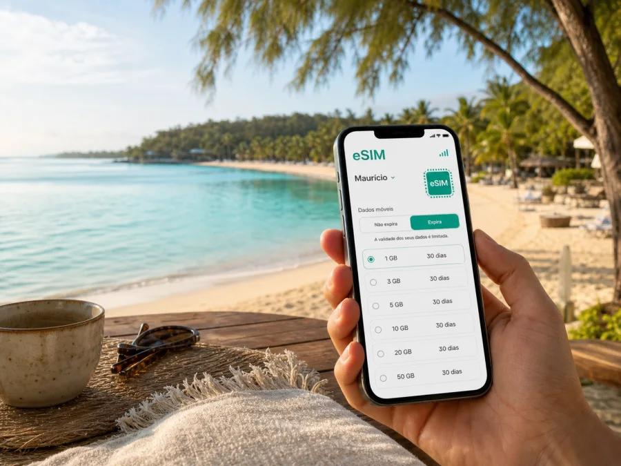 Belle Mare eSIM: internet móvel no Maurício