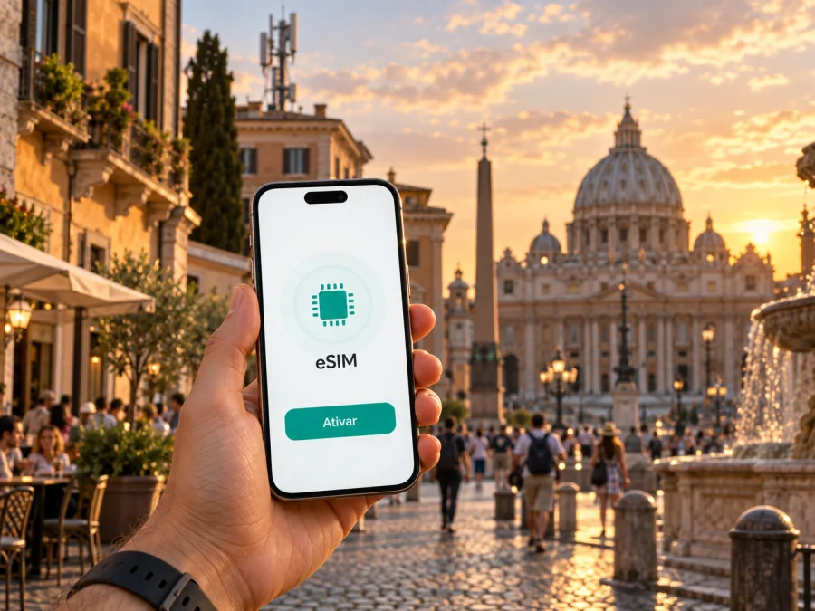 Wind Tre eSIM na Itália: ativação e viagem