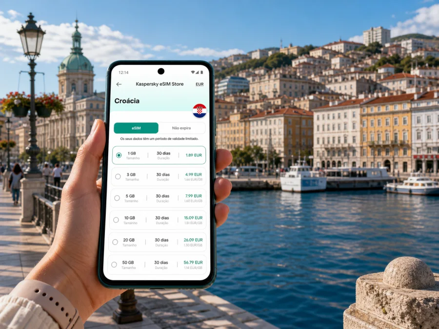 eSIM em Rijeka: internet móvel na Croácia