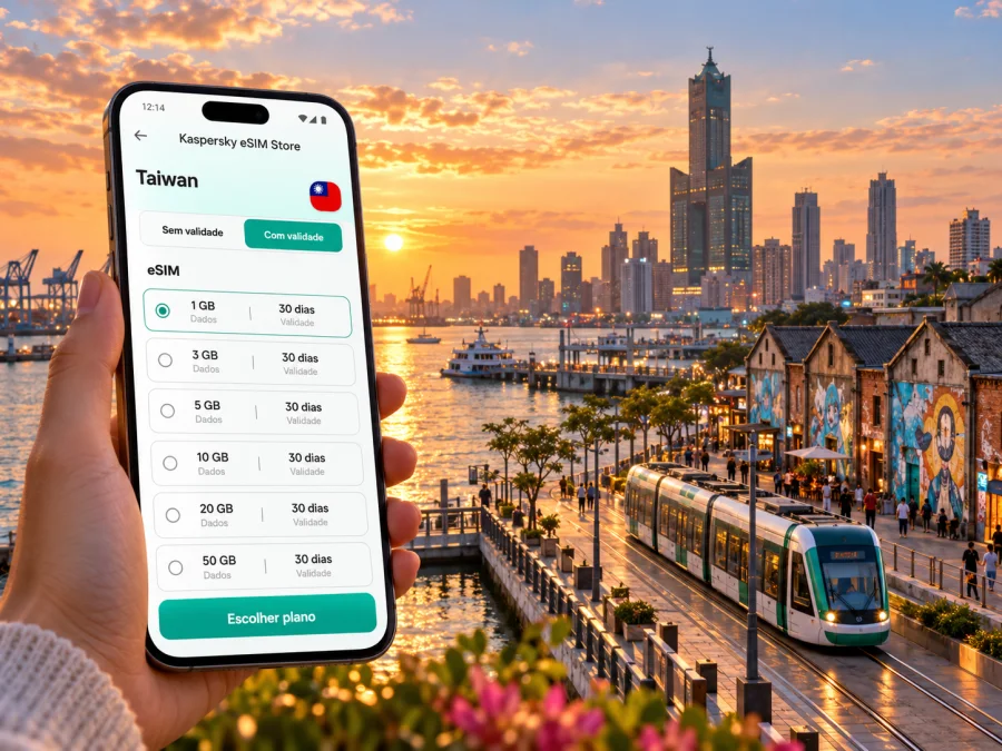 eSIM em Kaohsiung: internet móvel em Taiwan