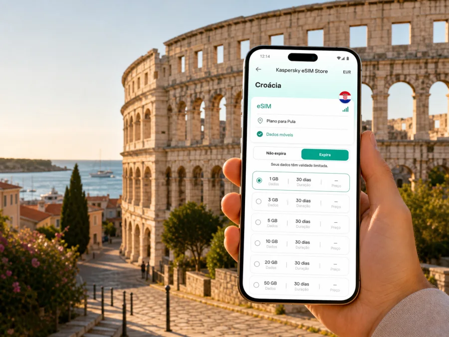 eSIM em Pula: internet móvel na Croácia