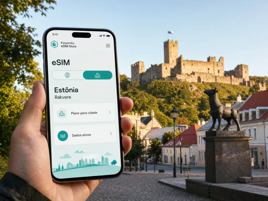 eSIM em Rakvere: internet móvel na Estônia