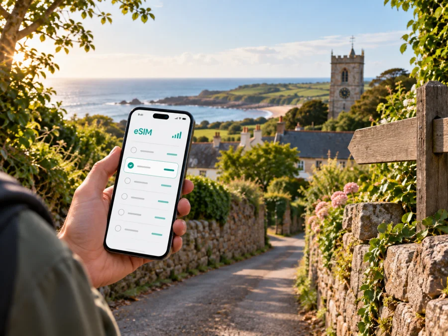 eSIM em St John: internet móvel em Jersey