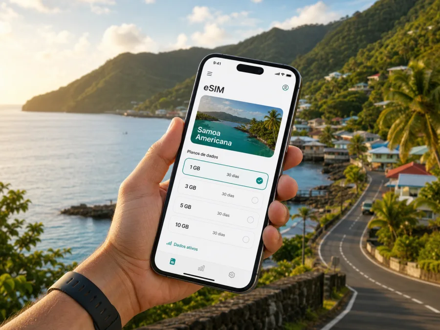 Leone eSIM: internet móvel em Samoa Americana