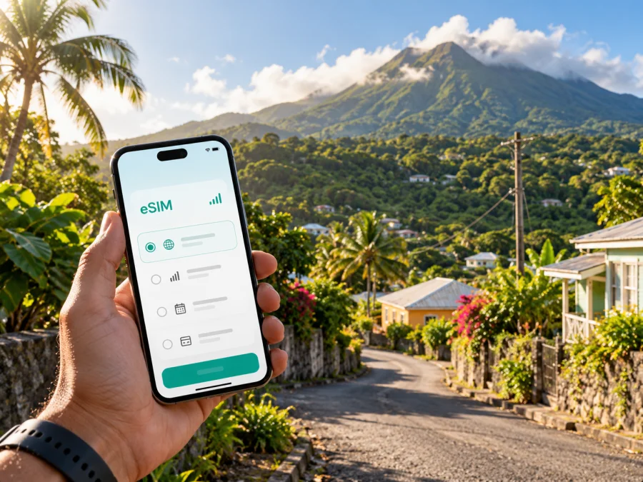 eSIM em Gingerland: internet móvel em Nevis