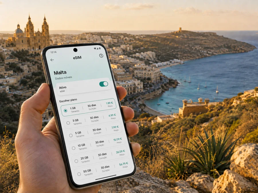 Mellieha eSIM: internet móvel em Malta