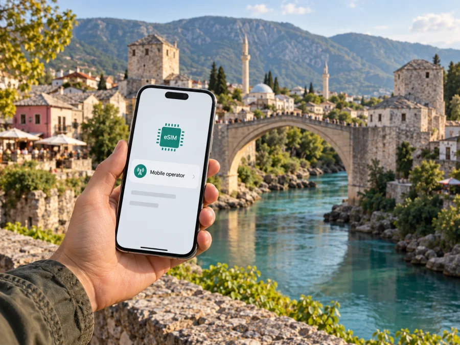 HT ERONET eSIM na Bósnia e Herzegovina: guia de viagem