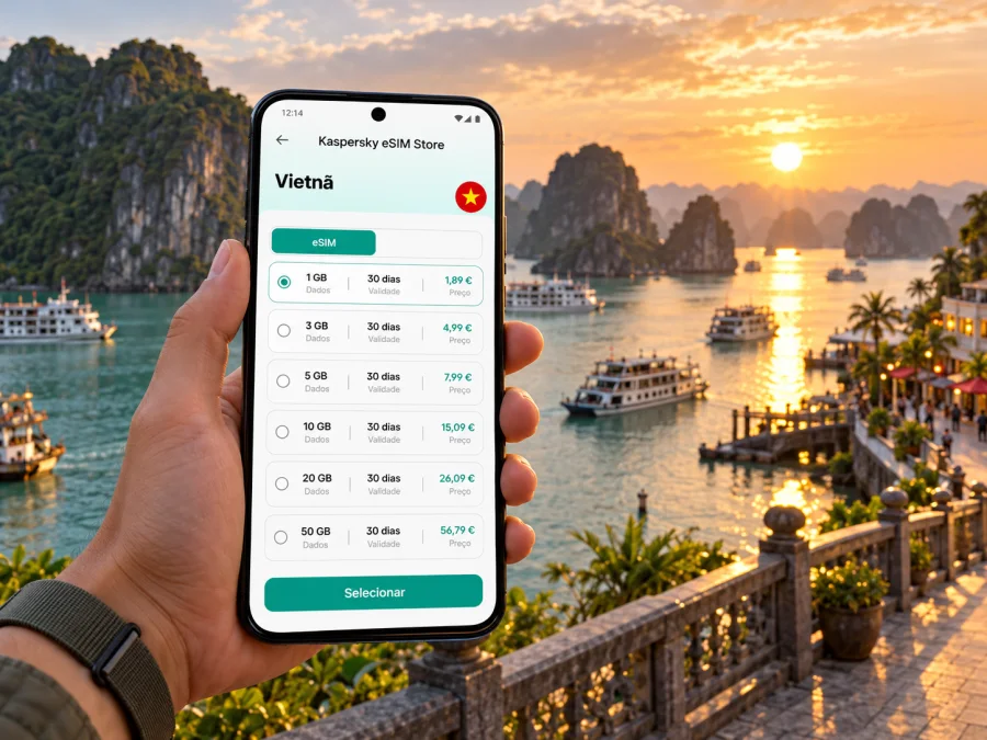 eSIM em Hạ Long: internet móvel no Vietnã